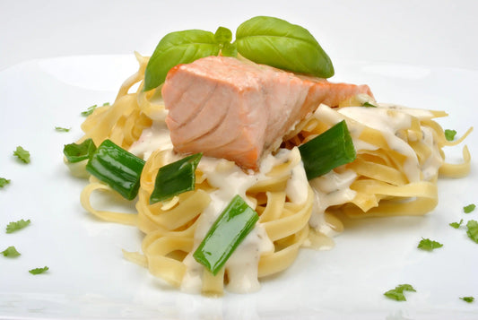 Pasta cremosa con salmon