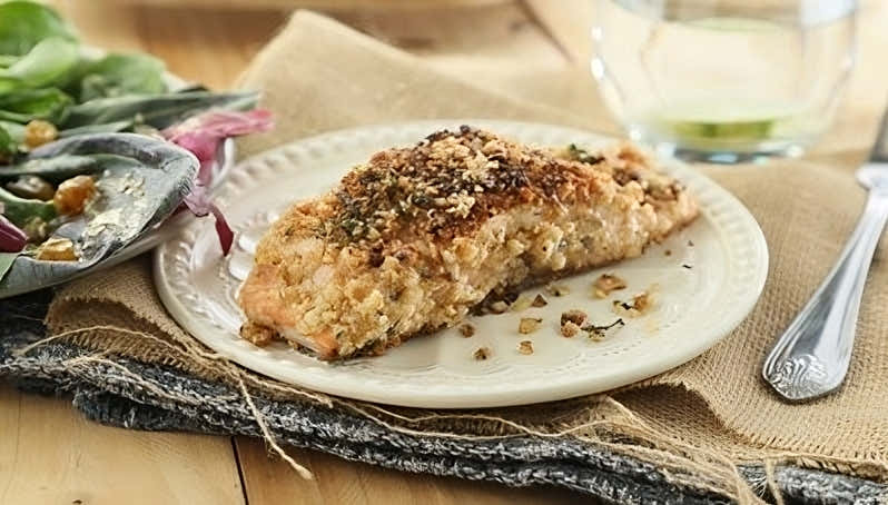 Branzino con Costra de Hierbas y Parmesano