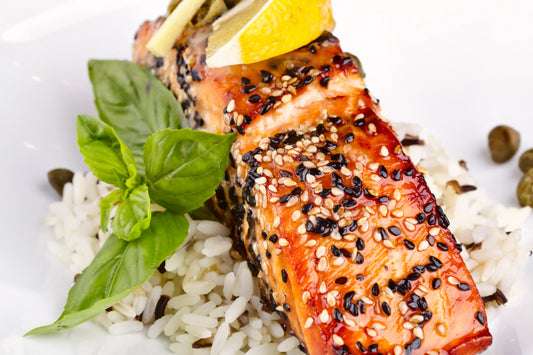 Salmon glaseado con miso
