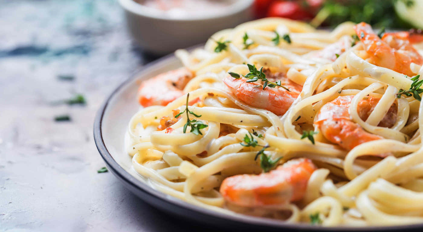 Pasta Cremosa con Camaron