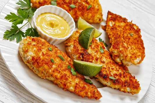 Dorado con Costra de Panko Limón y Parmesano