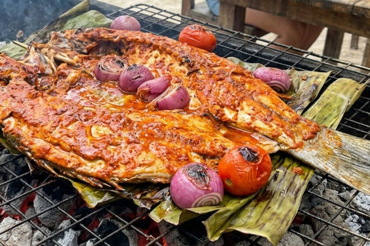 Brochetas de robalo al achiote