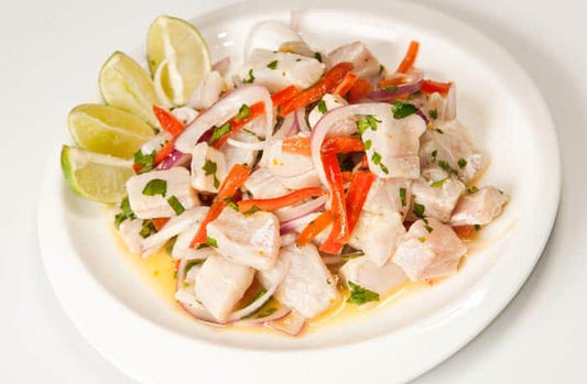 Ceviche de abulon con limon y serrano