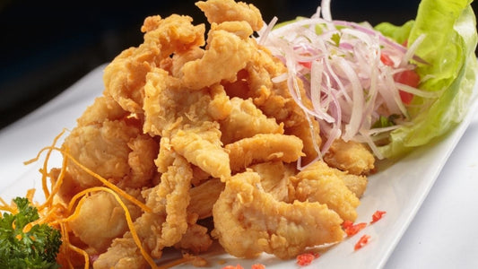 Chicharron de robalo en cubos
