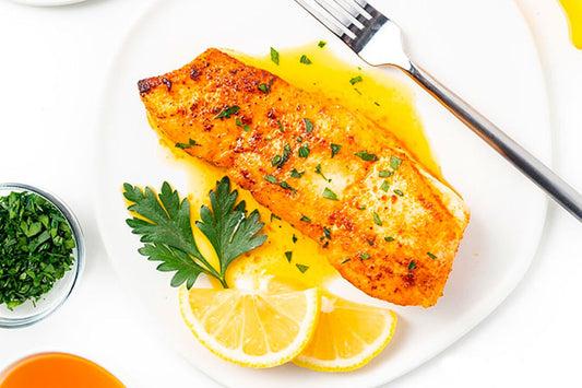 Halibut meuniere (mantequilla y limon)