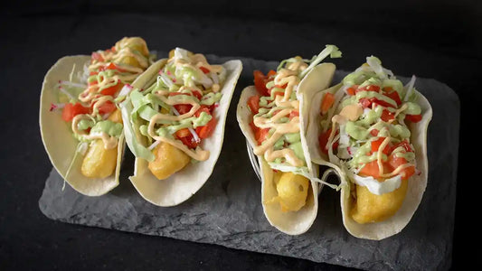 Tacos de halibut estilo Baja