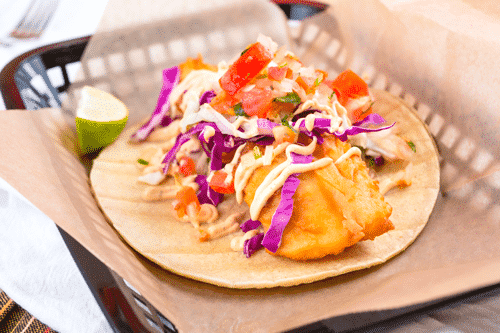 Tacos de robalo capeado estilo Baja
