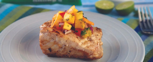 Totoaba con salsa de mango y chile habanero
