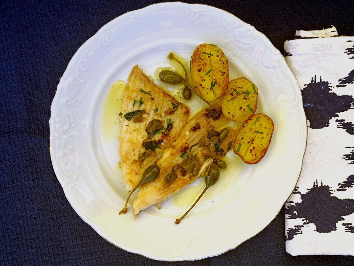 Totoaba en mantequilla negra (beurre noisette)