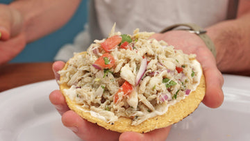 Tostada de Pulpa de Jaiba