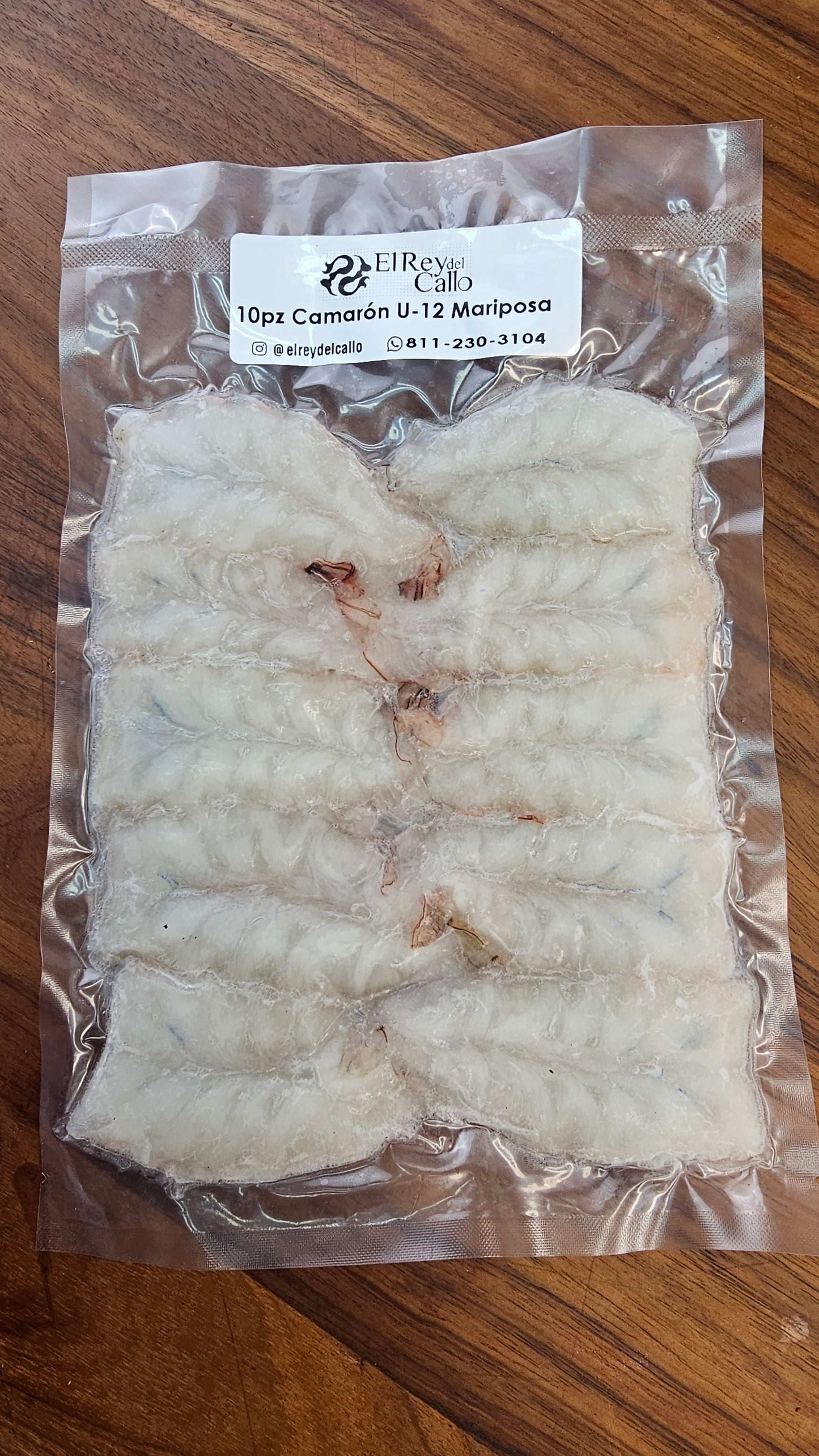 Camarón U-12 Mariposa (10 pzs)